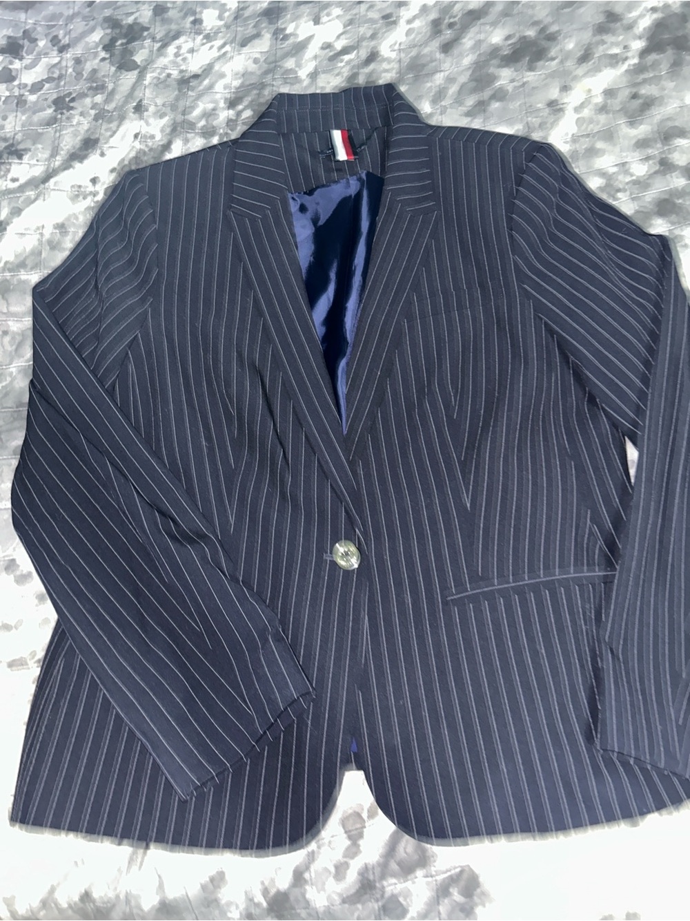 Tommy Hilfiger Navy Pinstripe Women's Blazer